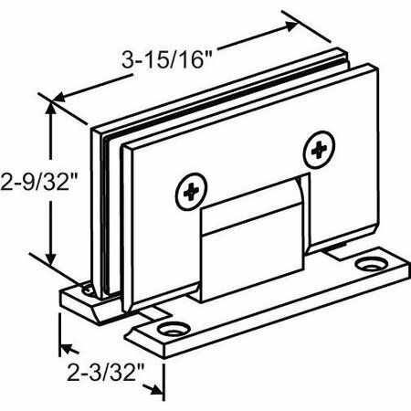 STRYBUC Solid Brass Shower Hinge 22-246BCH-H